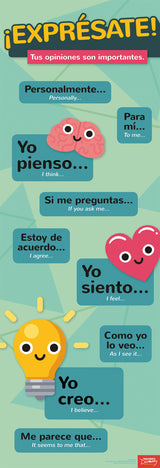 Expressing Opinions Spanish Skinny Poster