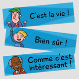 Essential French Rejoinder Signs - Set of 12