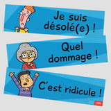 Essential French Rejoinder Signs - Set of 12