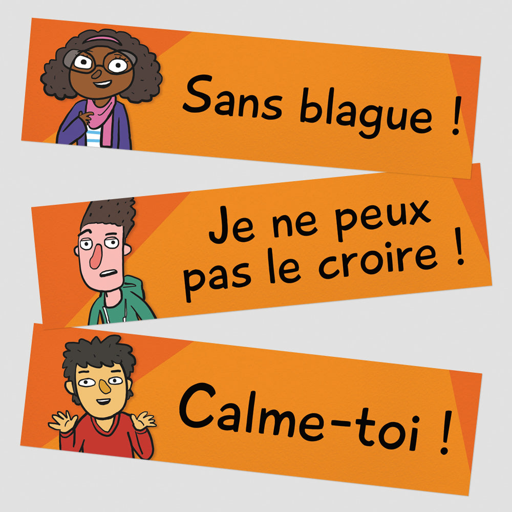 Teen Faves French Rejoinder Signs - Set of 12