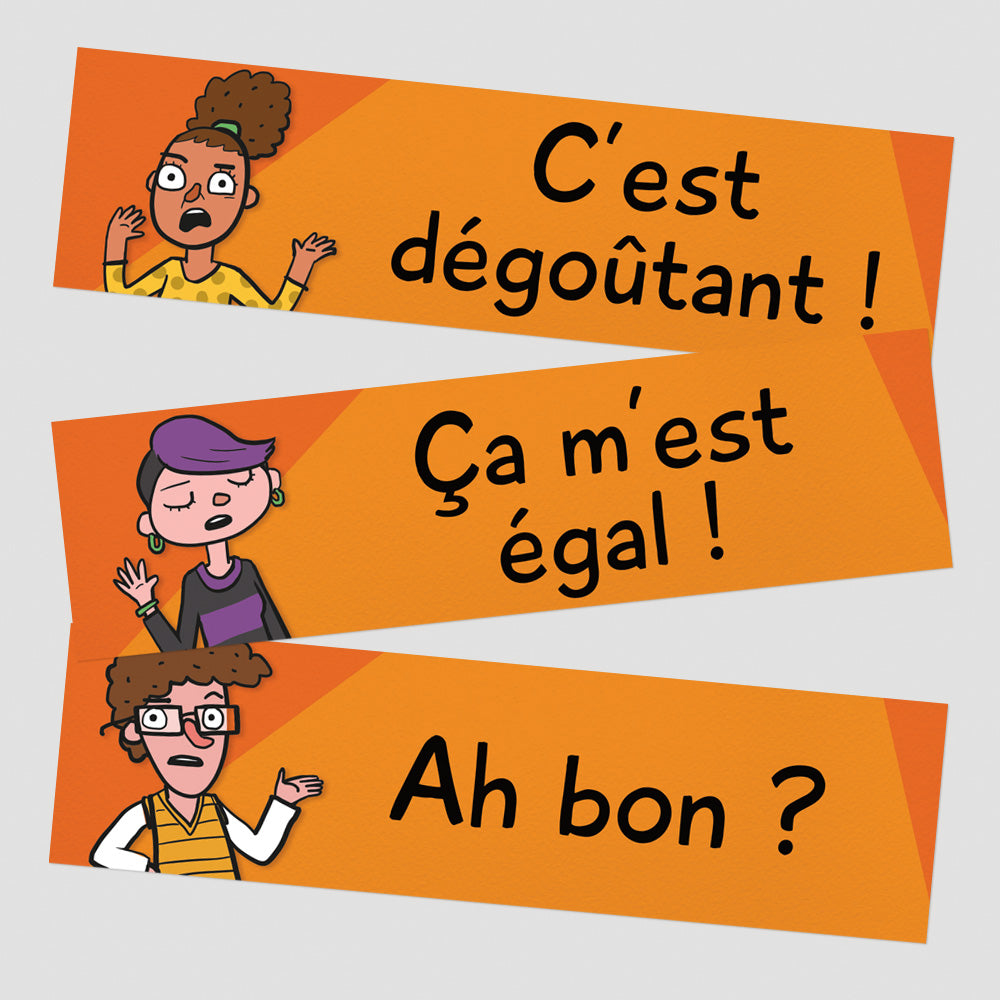 Teen Faves French Rejoinder Signs - Set of 12