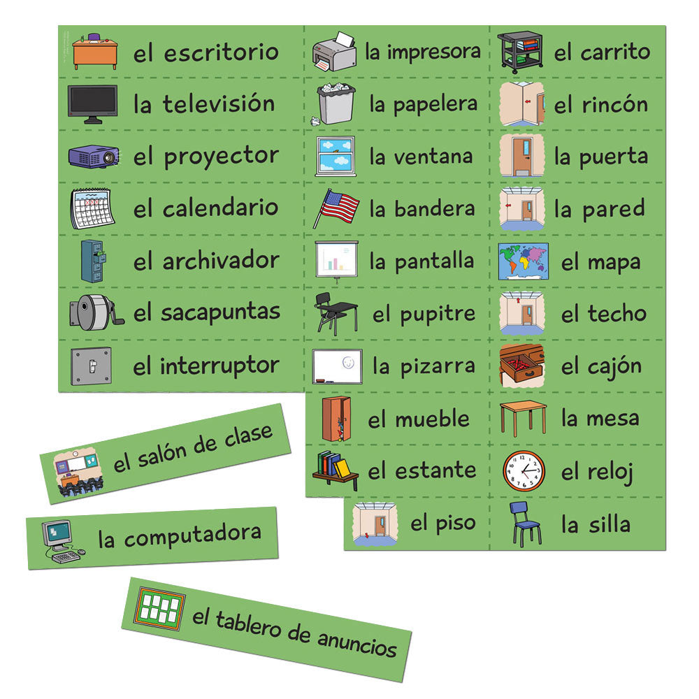 Classroom Nouns Spanish Set