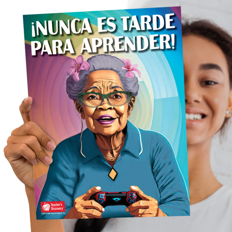 ¡Nunca es tarde para aprender! - Spanish - Mini-Poster