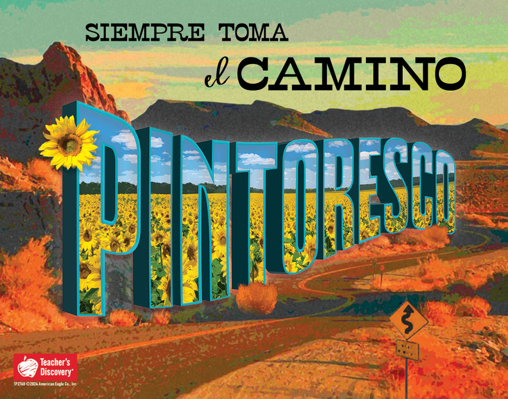 Siempre toma el camino pintoresco Super Value Poster