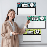 Magnetic Dry-Erase Clock Charts Set of 3