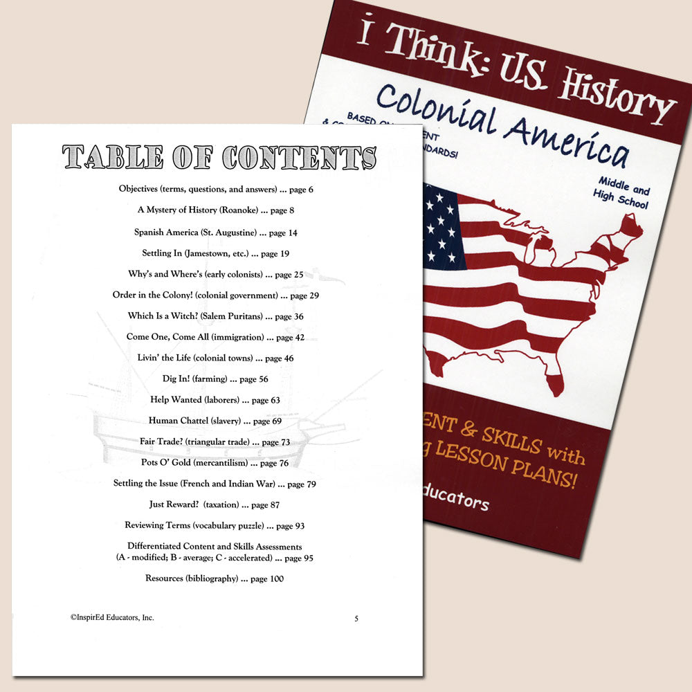 i Think: U.S. History Activity Book Set of 13