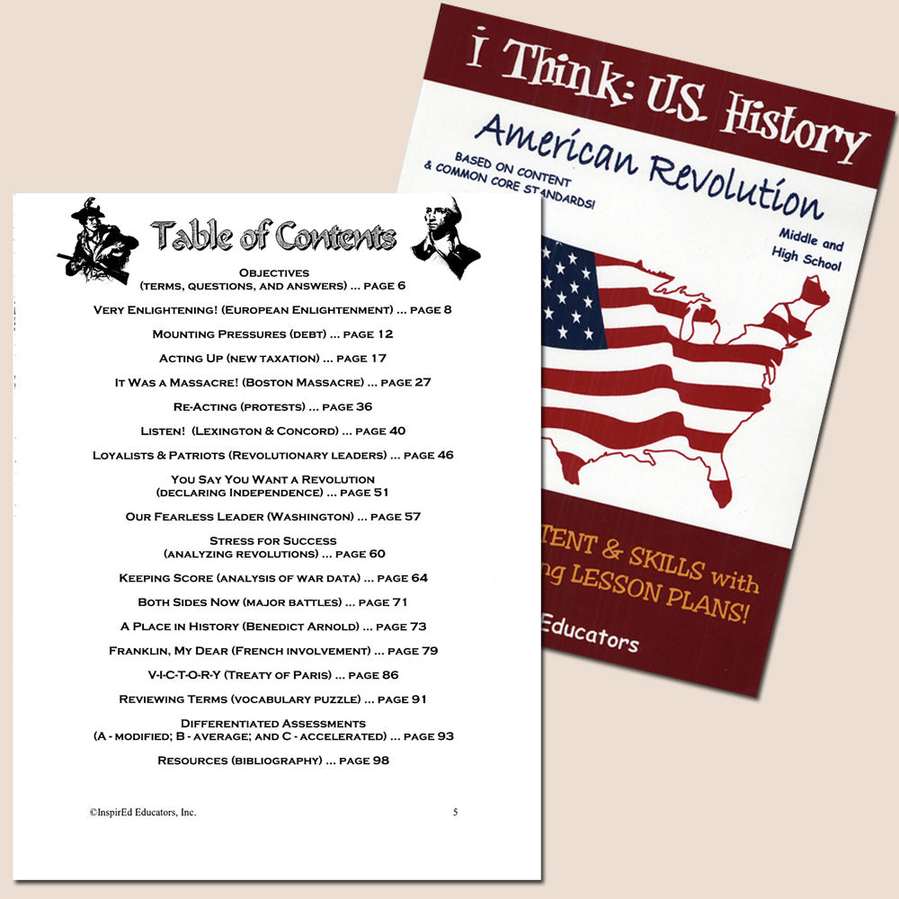 i Think: U.S. History Activity Book Set of 13