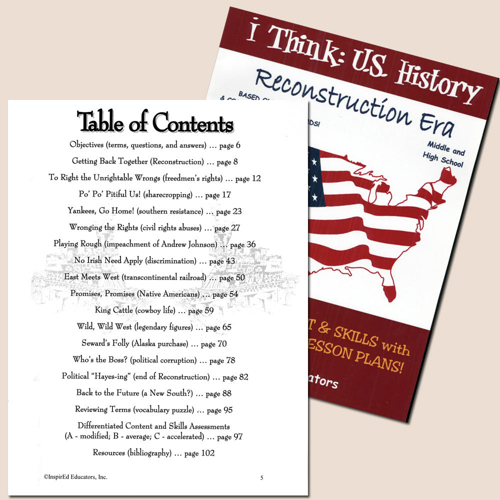 i Think: U.S. History Activity Book Set of 13