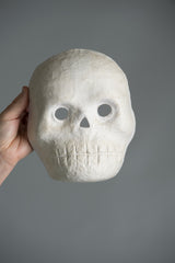 Natural Paper Mache Skull Masks Set of 12