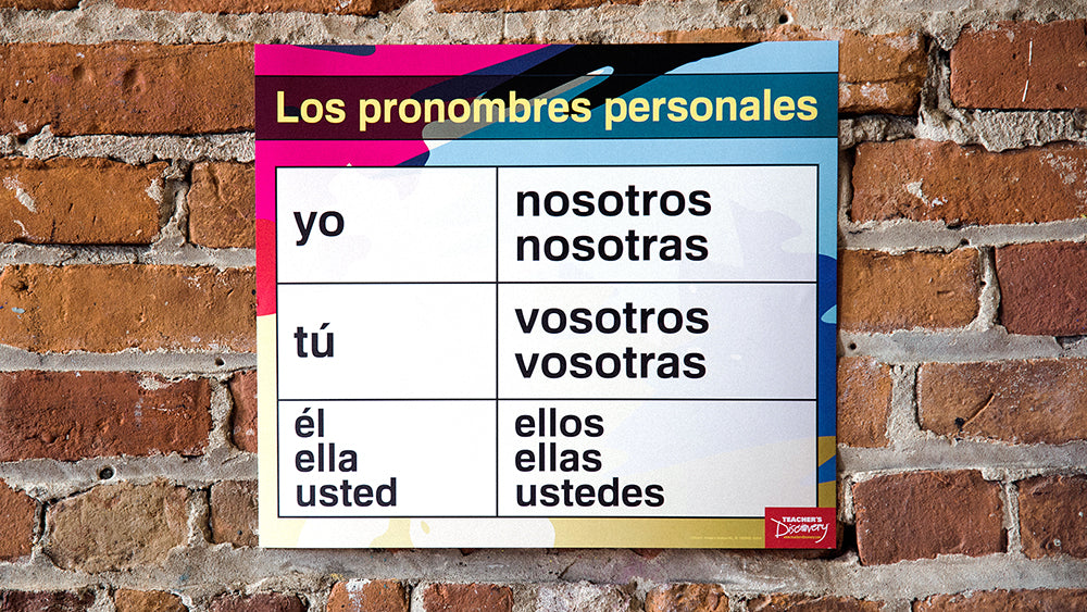 "Pronouns Pro" Charts - Spanish - Mini-Posters - Set of 4