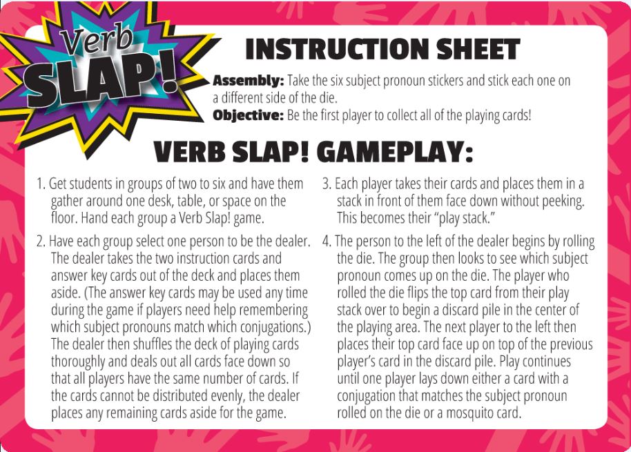 Verb Slap! Spanish Games