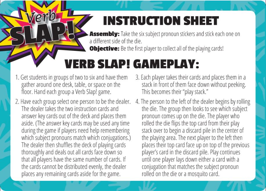 Verb Slap! Spanish Games