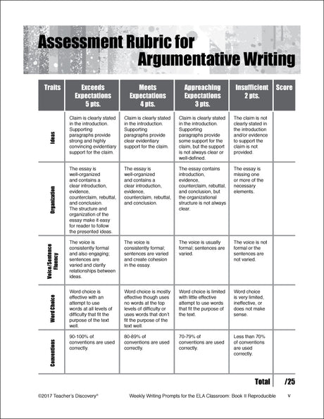 Weekly Writing Prompts for the English Language Arts Classroom Book II