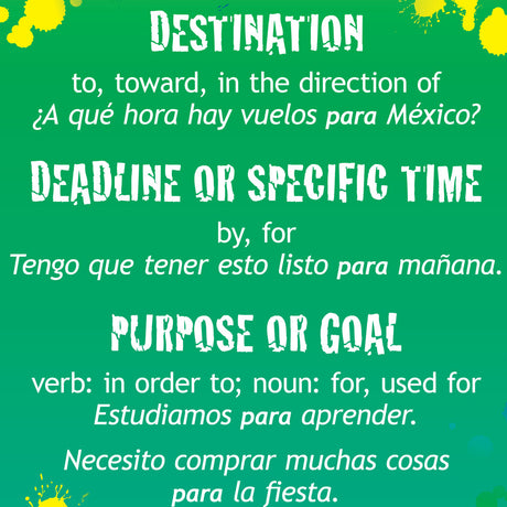 ¿Por o para? - Spanish- Skinny Poster - Set of 2