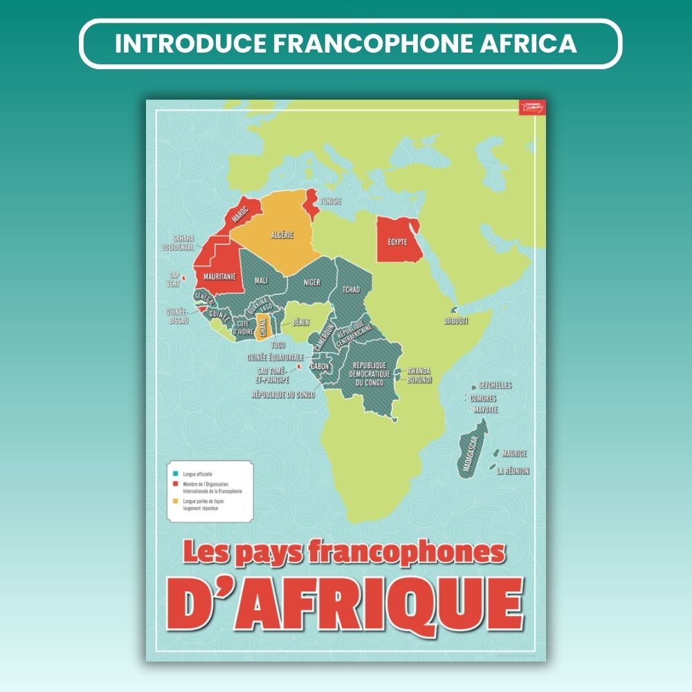 French-Speaking Africa Poster for French Classrooms