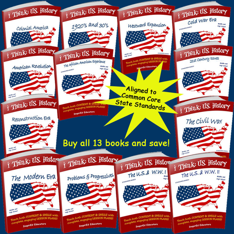 i Think: U.S. History Activity Book Set of 13