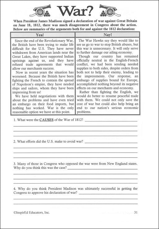 i Think: U.S. History, Westward Expansion Activity Book Download