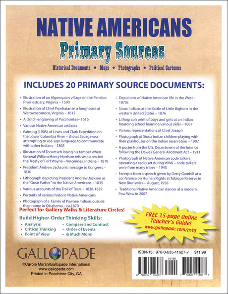 Native Americans Primary Sources Pack