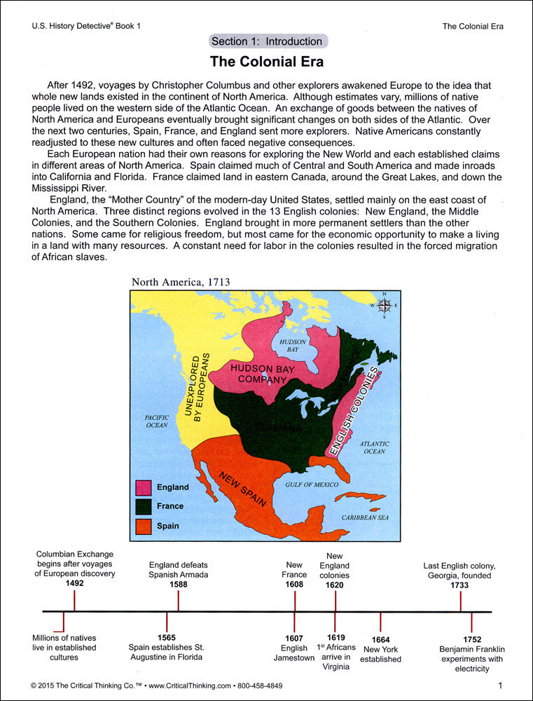 U.S. History Detective Lesson Book