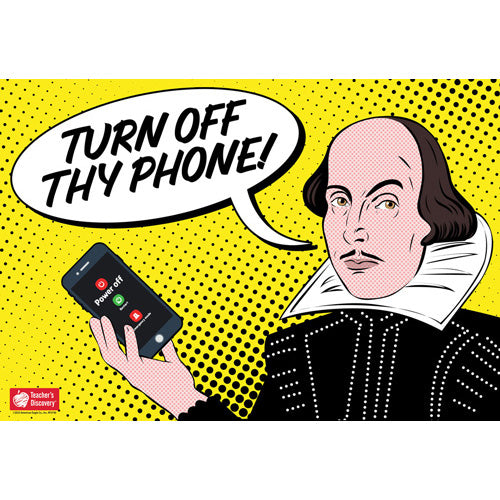 Shakespeare Turn Off Thy Phone! Mini-Poster