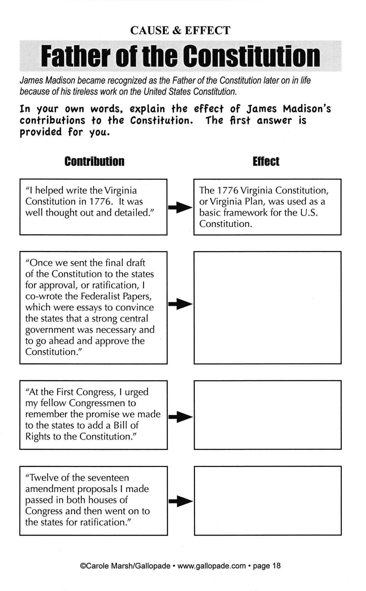 Common Core Lessons & Activities: U.S. Constitution Book