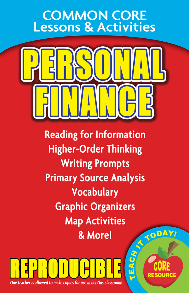 Common Core Lessons & Activities: Personal Finance Book