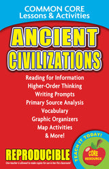 Common Core Lessons & Activities: Ancient Civilizations Book