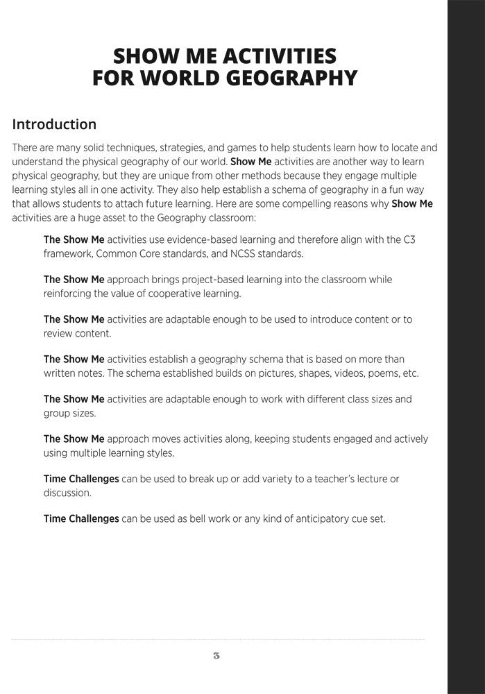 Show Me Challenges and Clues for World Geography Book