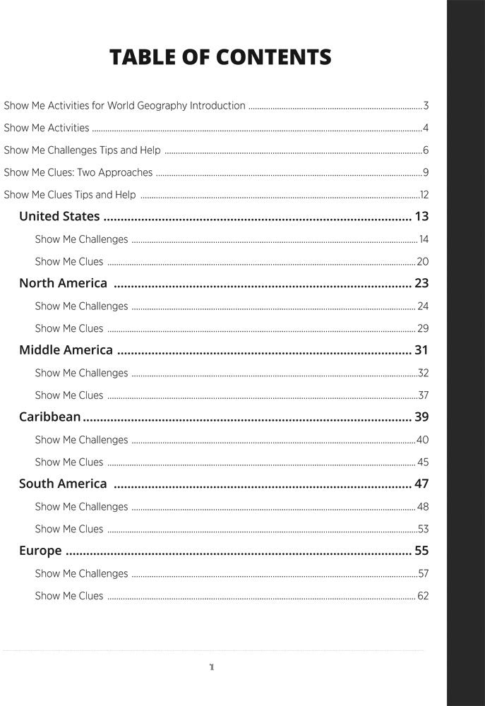 Show Me Challenges and Clues for World Geography Book