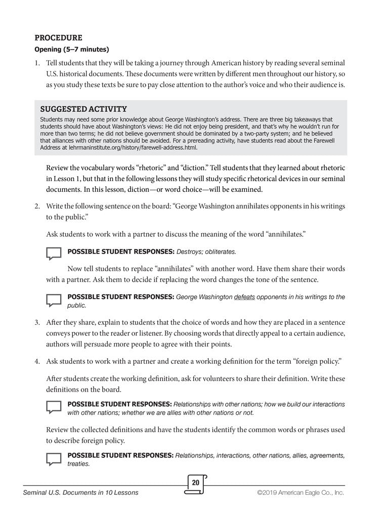 Seminal U.S. Document Analysis in 10 Lessons Book