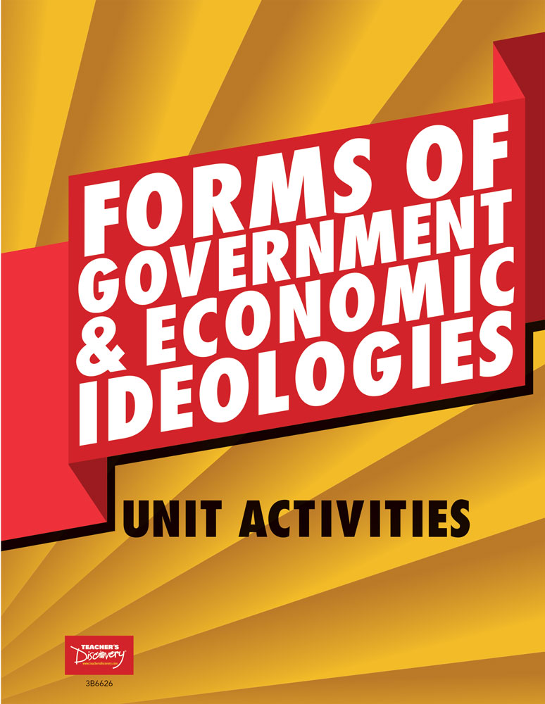 Forms of Government and Economic Ideologies Posters and Unit Activities Book Set