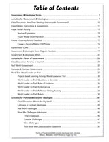 Forms of Government and Economic Ideologies Unit Activities Book