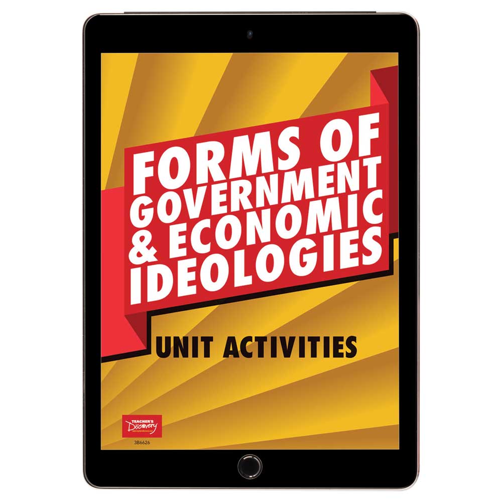 Forms of Government and Economic Ideologies Unit Activities Book