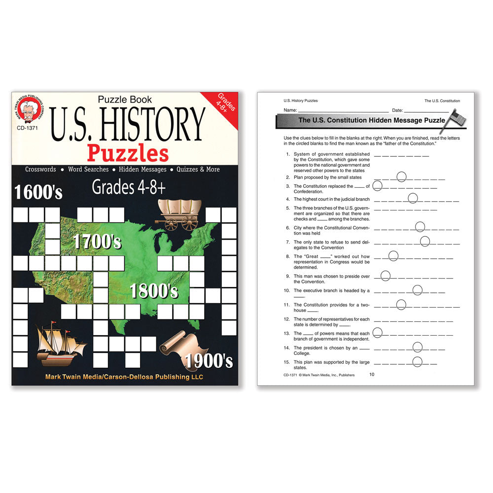 U.S. History Puzzles Books Set of 3