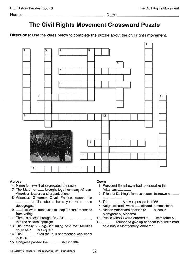 U.S. History Puzzles Book 3