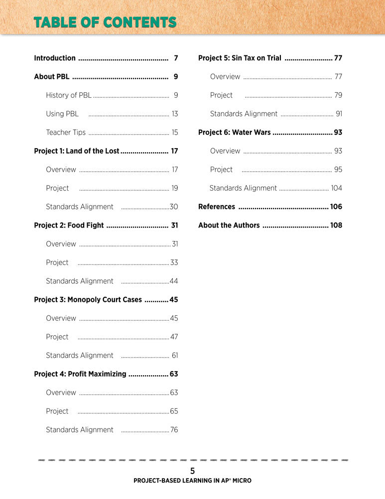 Project-Based Learning in AP® Micro Book