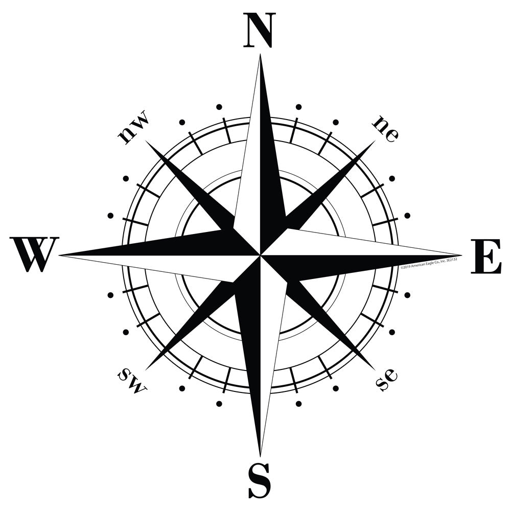 Compass Rose Vinyl Decal