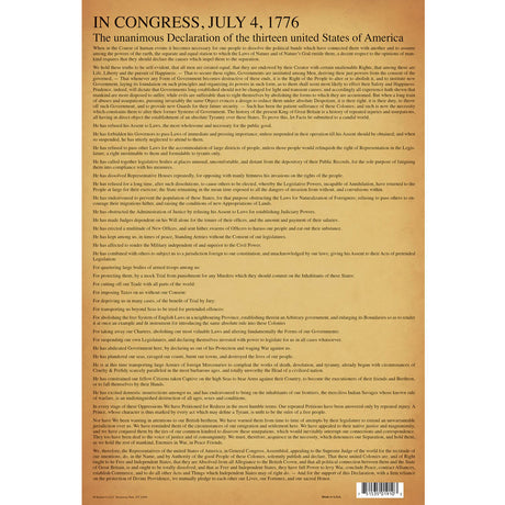 Dry-Erase Declaration of Independence Desk Placemat