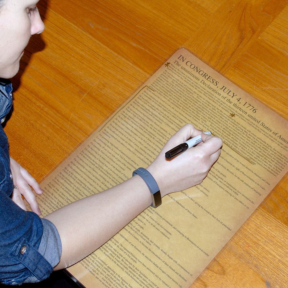 Dry-Erase Declaration of Independence Desk Placemat