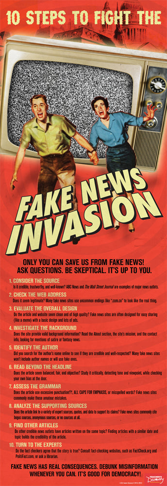 Fight the Fake News Invasion Print Book and Skinny Poster Set