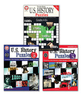 U.S. History Puzzles Books Set of 3