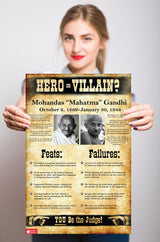 World History Hero or Villain? Mini-Poster Set II - Set of 10