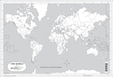 Dry-Erase World Desk Map