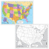 Dry-Erase U.S. Desk Map