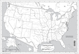 Dry-Erase U.S. Desk Map