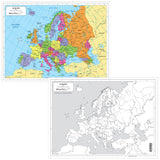 Dry-Erase Europe Desk Map