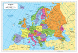 Dry-Erase Europe Desk Map