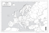 Dry-Erase Europe Desk Map