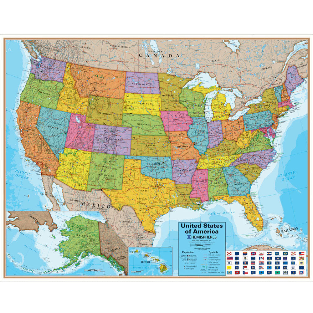 World and U.S. Map Set of 2