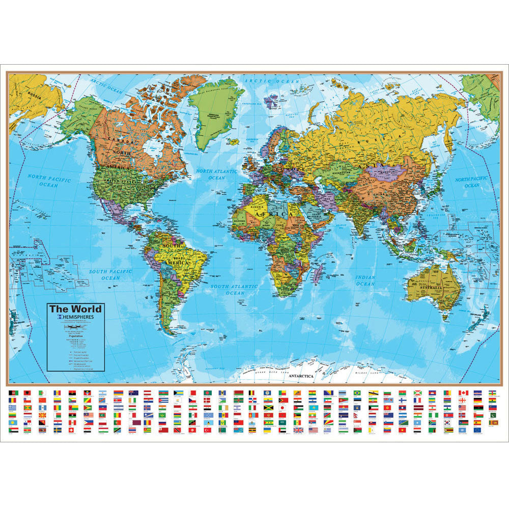 World and U.S. Map Set of 2